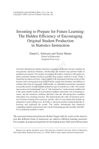 Inventing to Prepare for Future Learning