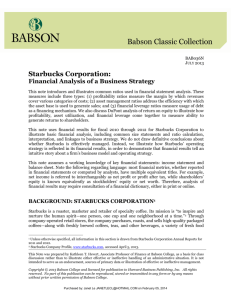 Starbucks Corporation: Financial Analysis of a Business Strategy