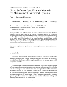Using Software Specification Methods for Measurement Instruments