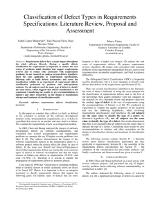 Classification of Defect Types in Requirements Specifications