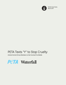 PETA Texts “Y” to Stop Cruelty