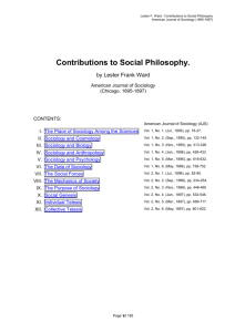 Contributions to Social Philosophy.