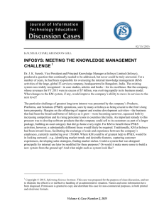 infosys: meeting the knowledge management challenge