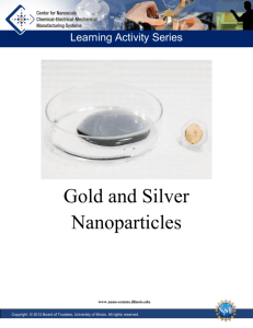 Gold and Silver Nanoparticles - Nano-CEMMS