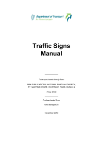 Traffic Signs Manual - Department of Transport