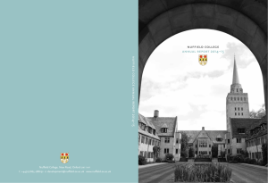 Annual Report 2014-2015 - Nuffield College