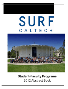 Student-Faculty Programs 2012 Abstract Book