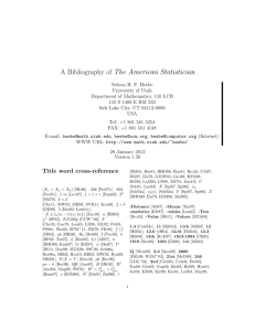 A Bibliography of The American Statistician