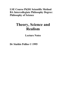 Theory, Science and Realism