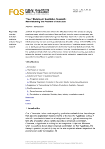 FORUM: QUALITATIVE SOCIAL RESEARCH SOZIALFORSCHUNG