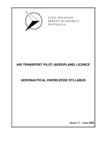 atpl aeroplane syllabus - Civil Aviation Safety Authority