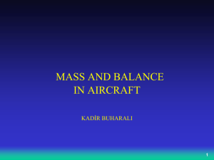 MASS AND BALANCE IN AIRCRAFT