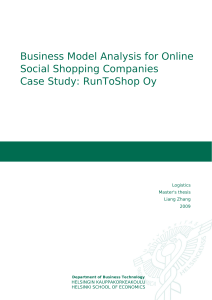 Business Model Analysis for Online Social Shopping