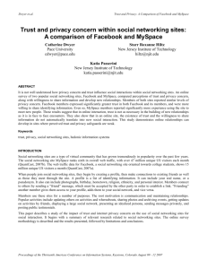 Trust and privacy concern within social networking sites: A