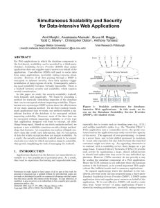 Simultaneous Scalability and Security for Data-Intensive Web