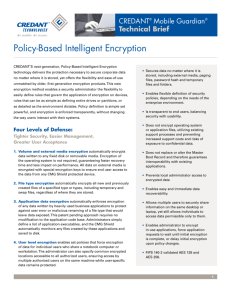 Policy Based Intelligent Encryption Technical Brief