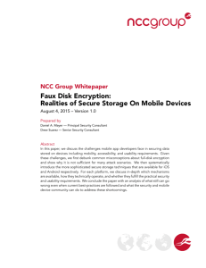 Faux Disk Encryption: Realities of Secure Storage On