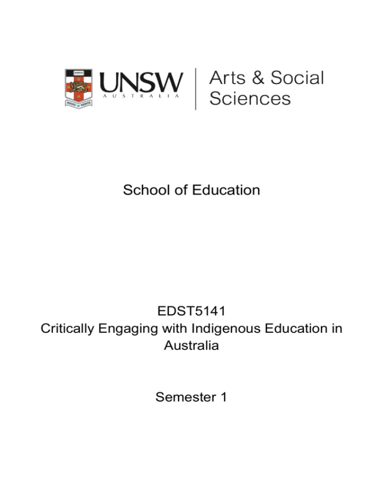 Indigenous Education in Australia: Course Outline
