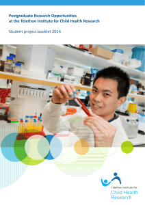 Postgraduate Research Opportunities at the Telethon Institute for