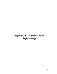 Appendix F: Harvard Style Referencing
