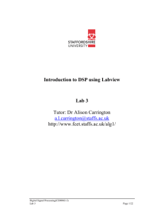 Intro to DSP using Labview