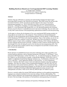 Building Hardware-Based Low-Cost Experimental DSP Learning