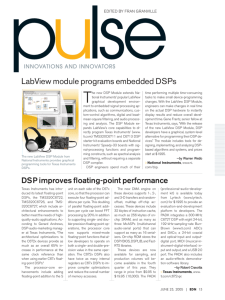 LabView module programs embedded DSPs