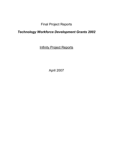 Final Project Reports Technology Workforce Development Grants