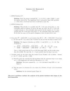 Statistics 512: Homework 2 Solutions 1. KNNL Problem 2.17