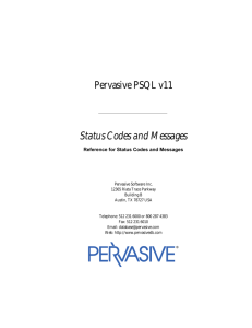 Pervasive Error Codes