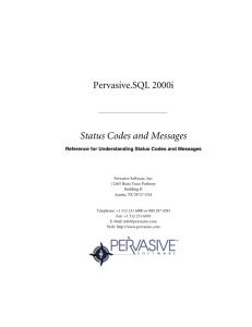 Status Codes and Messages