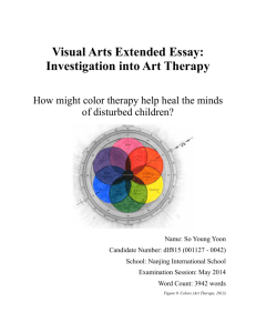 How might color therapy help heal the minds of disturbed children?