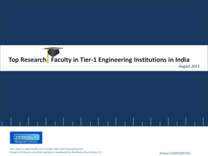 Top Research Faculty in Tier-1 Engineering Institutions in