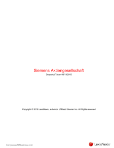 Hierarchical Profile for Siemens Aktiengesellschaft