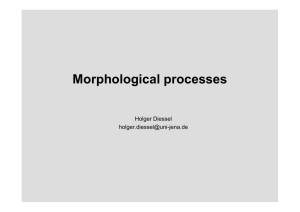 5. Morphological processes