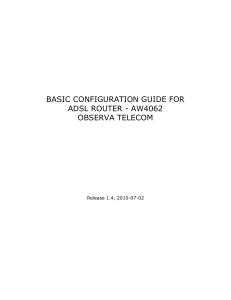 basic configuration guide for adsl router - aw4062