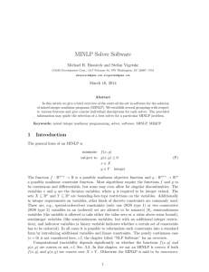 MINLP Solver Software