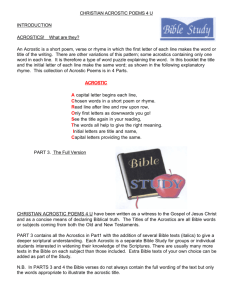 christian acrostic poems 4 u introduction