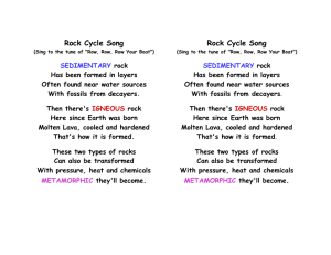 Rock Cycle Song Rock Cycle Song