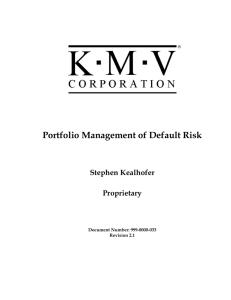 White Paper: Portfolio Management of Default Risk