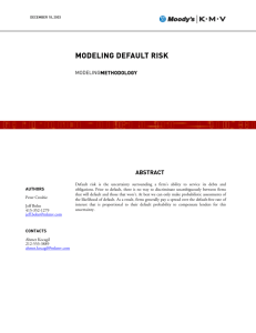 Modeling Default Risk