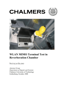 WLAN MIMO Terminal Test in Reverberation Chamber