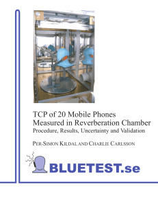 TCP of 20 Mobile Phones Measured in Reverberation