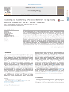 Visualizing and characterizing DNS lookup behaviors via log