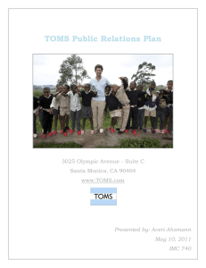 Toms Public Relations Plan