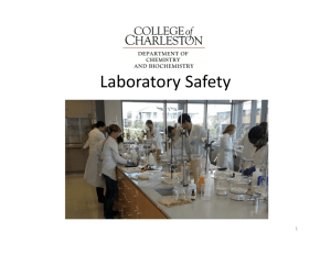 General Chemistry Lab Safety - Department of Chemistry and