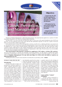 Shoe Dermatitis - Podiatry Management Magazine
