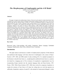 The Morphosyntax of Camfranglais and the 4