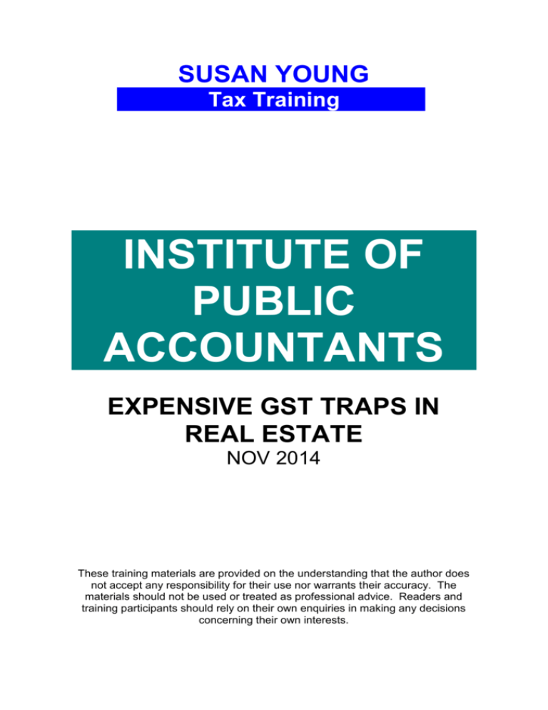 Taxation Update Institute Of Public Accountants