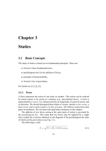 Chapter 3 Statics